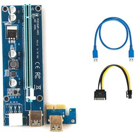 Resim S-Link Sl- Ex10 Pcı-e 1x To 16x Sata 6pin Bitcoin Riser Ekran Kartı Yükseltici 