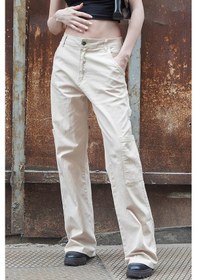 Resim Madmext Bej Straight Fit Kargo Pantolon Mg1601-bej Bej 