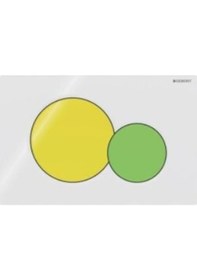 Resim Geberit Sigma01 115.770.la.5 Çift Basmalı Kumanda Paneli, Yeşil Sarı Yeşil 