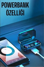 Resim Dijital Göstergeli Bluetooth Bağlantılı Kulaklık Dokunmatik Kontrol 