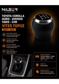 Resim Vites Topuz Siyah 6 İleri Corolla Auris - Yaris -avensis 2007-18 