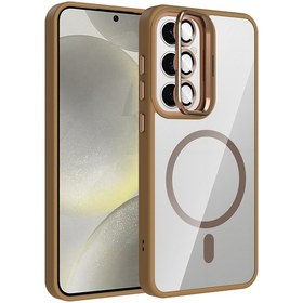 Resim Mobilefix Galaxy Uyumlu S24 Fe Kılıf Standlı Ve Kamera Lens li M-safe Şarj Özellikli Mbfx Et Desert Titanyum 