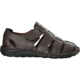 Resim Cex 25Y Trv-8 Kahve Erkek Hakiki Deri Sandalet 