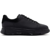 Resim Derimod Erkek Siyah Bağcıklı Kalın Tabanlı Deri Sneaker 