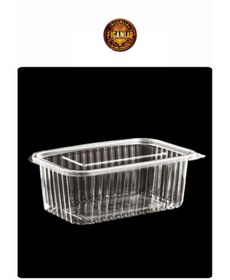 Resim figanlar ambalaj Sızdırmaz Kap 1000 gr 10 Adet Kullan At Tek Kullanımlık Şeffaf Plastik Kapaklı Kase 