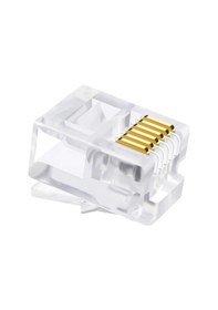 Resim Ayt Telefon Soketi 6p 6c 100 Lük Paket Telefon Kablosu Jack Ucu Soketi 