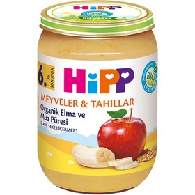 Resim Hipp Kavanoz Maması Organik Elma Ve Muz Püresi 190 gr 