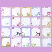 Resim 20 Parça Set, for Kuromi için Sevimli ve Taşınabilir Yapışkan Notlar, Cinnamon Dog, for Hello Kitty, for My Melody için Uygun, Ofis, Ev ve Çalışma İçin 
