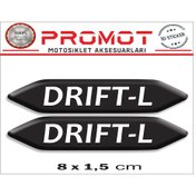 Resim Drift L 3d Kabartmalı 2'li Damla Sticker 002 