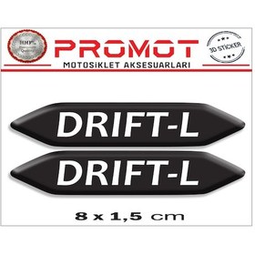 Resim Drift L 3d Kabartmalı 2'li Damla Sticker 002 