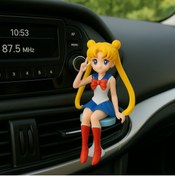 Resim ÇiçekAntalya Sarı Saçlı Selam Veren Anime Kız Figür Araç İçi Torpido Aksesuar 1 Adet 