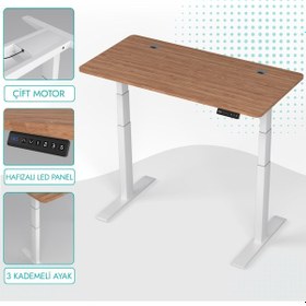 Resim Karr Office O-Flex O2B4 Duo Çift Motorlu Elektrikli Yükseklik Ayarlı Masa - 140X70 - Bambu Bambu 