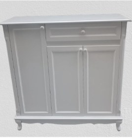 Resim Bengi Ayakkabılık Çok Amaç Model Parlak Beyaz 3 Kapaklı 