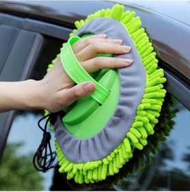 Resim Sihirli Mop Araba Yıkama Fırçası Mikrofiber Bezli Teleskopik Sapl 