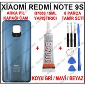 Resim Xiaomi Redmi Note 9S Arka Kapak Pil Batarya Kapağı + B7000 15Ml 