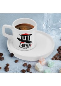 Resim Bk Gift Kişiye Özel Sunum Tabaklı Avukat Tasarımlı Kahve Fincanı-2, Sevgiliye Hediye, Arkadaşa Hediye, Avukata Hediye Kobitmeyen137766 Bk Gift 