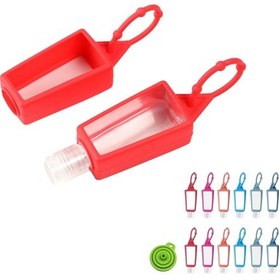 Resim Samdoo 12 Adet El Dezenfektan Jel Anahtarlık Kemerli Taşınabilir Silikon Kapaklı Plastik Boş Şişe - Sağlık Bakımı, Seyahat, Okul İçin Kolay Taşıma 