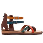 Resim Women's Multicolored Flip Flop Leather Sandals Derimod