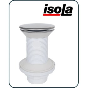 Resim Isola Lavabo Gider Süzgeci Pop Up Basmalı Bas-Aç Klik Klack Bağlantı Ağzı 1 1/4'' (4.2 Cm) Olan Lavabo Sifonlarına Uygun 