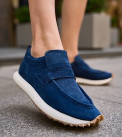 Resim Bestyle Troy Unisex Lacivert Gerçek Süet Deri Sneaker 