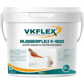 Resim Vkflex Ruberflex K-500 Sıvılaştırılmış Kauçuk Elastomer Su Yalıtım Kaplaması Beyaz 15 KG 