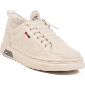 Resim Marcomen 152-19039 M Beyaz Hakiki Deri Erkek Sneaker Beyaz 