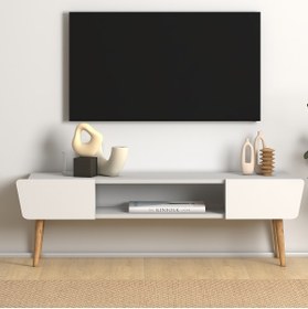 Resim Monte Sehpa Butterfly Tv Sehpası Beyaz 
