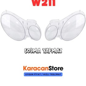 Resim Mercedes E Serisi W211 Kasa Sağ Ve Sol Far Camı Takımı Mercedes 