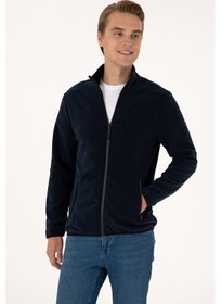 Resim U.S. Polo Assn. Erkek Regular Fit Lacivert Polar Örme Hırka 50313779-VR033 