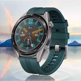 Resim 22mm Saat Kayışı Huawei İzle Gt 2/2e/3 Pro Silikon Kemer Bilezik Samsung G Orange Black 22mm Watchband 