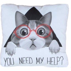 Resim HediyeKanalı Kedi Puf Yastık 