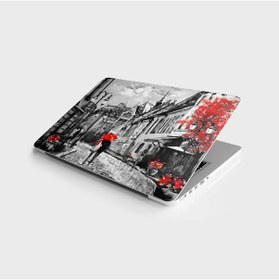 Resim Laptop Sticker Bilgisayar Notebook Pc Kaplama Etiketi Macaristan Sokak Yağlıboya 