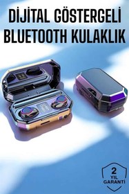 Resim Dijital Göstergeli Bluetooth Bağlantılı Kulaklık Dokunmatik Kontrol 