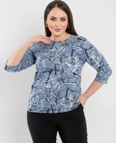 Resim Kadın Büyük Beden Sweatshirt 465241621 Grayish-blue 