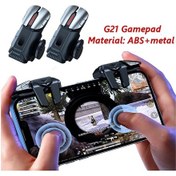 Resim G21 Gamepad-1 Çift Cep Telefonu Oyun Tetik Gamepad Pubg Telefon Oyun Denetleyicisi Amaç Çekim L1r1 Iphone Uyumlu Android İçin Anahtar Düğmesi 