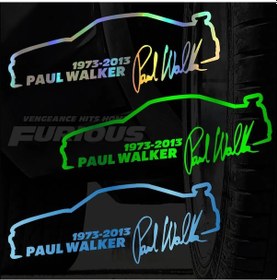 Resim Fırçalanmış Altın-1 Adet-araba Etiket Vinil 13 5 Cm Paul Walker Hızlı Ve Öfkeli Moda Yansıtıcı Etiket Araba Komik 3d Et 