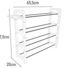 Resim devigo 3'lü Pratik Ayakkabılık Seti (1 Er Adet Ayakkabılık, Ayakkabı Tepsisi , Kerata ) 