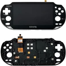 Resim Partsatoz Playstation PS Vita PSV 1000 1001 PCH-1001 PCH-1101 için Siyah LCD Ekran Dokunmatik Ekran Dijitalleştirici Cam Grubu 