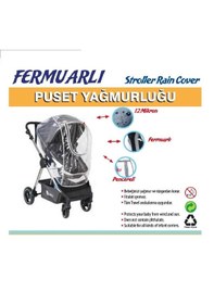 Resim BabyDoor Fermuarlı Travel Bebek Arabası Yağmurluğu Puset Stoller Beyaz 