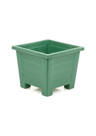 Resim Omnipazar Sy-5848 Dekoratif Plastik Kare Ayaklı Saksı 30 Lt Yeşil 6 Adet 6 Adet 