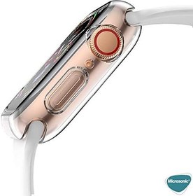 Resim Microsonic Apple Watch Series 6 44mm için Kılıf 360 Full Round Soft Silicone Şeffaf [Watch Series 6 44mm ile Uyumlu Kılıf - Şeffaf] 