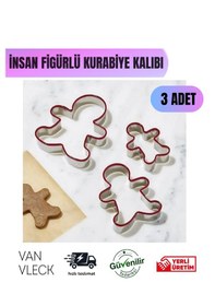 Resim İnsan Figürlü Kurabiye Kalıbı Zencefilli Adam Şekilli Metal 
