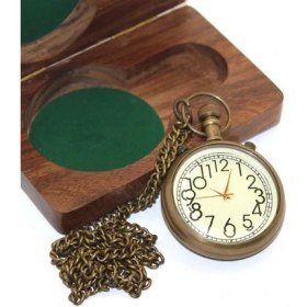 Resim MCM Group Ahşap Kutulu Pirinç Köstekli Saat Model 3 