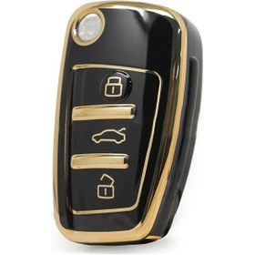 Resim Audi Uyumlu A3 / A4 / A6 / Q7 Nano Anahtar Kılıfı Siyah 