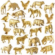 Resim 24 Adet Minyatür Hayvan Figürleri Seti, PVC Orman Safari Oyun Seti, Kaplan, Aslan, Fil, Zürafa Dahil Çeşitli Yaban Hayatı Modelleri - Seyahat, Doğum Günü, Noel, Cadılar Bayramı, Yeni Yıl Hediyeleri, Safari Süslemeleri İçin İdeal 