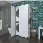 Resim Kenzlife Çamaşır-Kurutma Makinesi Dolabı Kapaklı Fedyenka Byz 180 Çok Renkli 