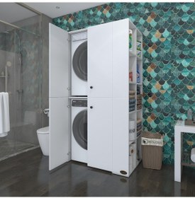 Resim Kenzlife Çamaşır-Kurutma Makinesi Dolabı Kapaklı Fedyenka Byz 180 Çok Renkli 