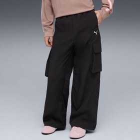 Resim Puma Relaxed Woven Cargo Çocuk Siyah Pantolon 