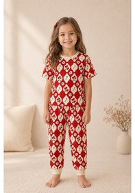Resim Beniizle Kız Çocuk Pijama Takımı Kırmızı 