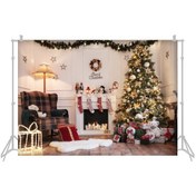 Resim Neevoyu Noel Temalı 2.1x1.5m Fotoğraf Arka Planı - Poliester Elastik W-2700 Modeli 